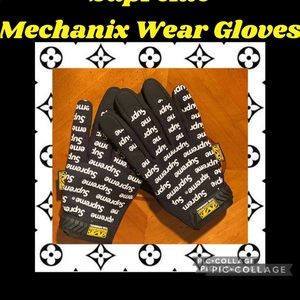 Supreme Mechanix Wear Gloves black white supreme ** SALE ! MARKED DOWN $35 ! **